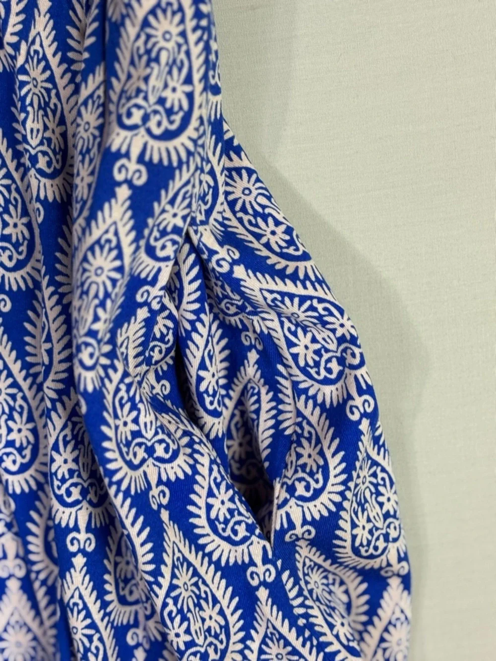 Boden Blue White Print Midi Dress US 16-18 Pockets Short Sleeve NWT - Picture 8 of 9